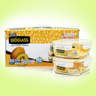 韓國KOMAX可買思BIOGLASS系列正方形密封玻璃保鮮盒2件套 760ml*2