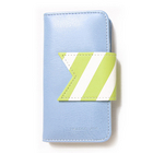 韓國(guó)Happymori 淺藍(lán)色皮套旗幟插卡保護(hù)殼