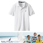 NAUTICA諾蒂卡 男孩經典短袖POLO衫 雙扣門襟 純色Polo衫 三色可選 正品直郵