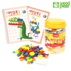 韓國 WOOD PEER 幾何圖形積木 桶裝 兒童早教益智玩具