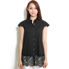 BILLYWILLY立體長擺蕾絲長衫