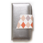 韓國Happymori 銀色皮套手機殼