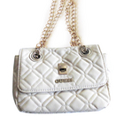 美國guess 單肩斜挎鏈條女包 菱格小香風格鏈條包 紅色奶油色 兩色可選 14GF-104